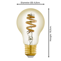 EGLO Connect-Z Zigbee Spiraal Filament LED Lamp E27 6 Watt 400Lm Classic