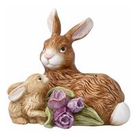 GOEBELPORZELLANGMBH Goebel Figur Hase Jahreshase 2022, Osterdeko, Biskuit-Porzellan, Bunt, 12 cm, 66845221