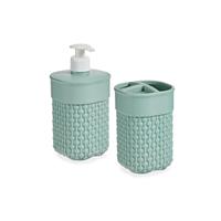 Yourstockshop Badkamer Accessoires Set 2-delig Pastel Mintgroen Van Kunststof - Badkameraccessoireset