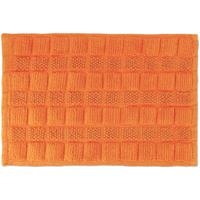 RELAXDAYS Badematte Baumwolle, 60 x 40 cm, rutschfest, waschbar, Vorleger Badezimmer, Badteppich rechteckig, orange - 