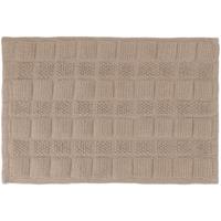 RELAXDAYS Badematte Baumwolle, 60 x 40 cm, rutschfest, waschbar, Vorleger Badezimmer, Badteppich rechteckig, hellbraun - 