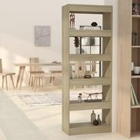 vidaXL Boekenkast/kamerscherm 60x30x166 cm spaanplaat sonoma eiken