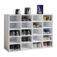 Hioshop Hinsol L schoenenkast 20 vakkenwit.