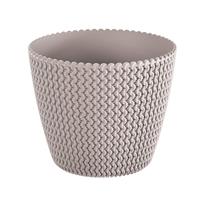 Shoppartners Bloempot Buiten Binnen Rond Splofy 26cm Taupe Prosperplast / 2 Stuks ! /