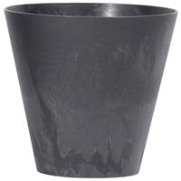 Shoppartners Kunststof Bloempot/plantenpot Betonlook 20 Cm Antraciet Grijs - Plantenpotten