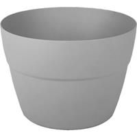 Shoppartners Balkon Plantenpot/bloempot Kunststof Grijs D30 X H21 Cm - Plantenpotten