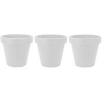 3x Witte Plantenpotten 20 Cm - Plantenpotten