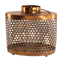 Dijk Natural Collections Lantaarn Metaal Met Glas-brons-24x13.5x24cm