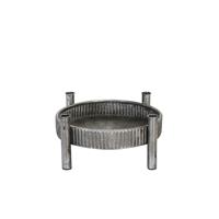 Dijk Natural Collections Metalen Dinerkaarshouder-zilver-34.5x14.5cm