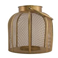 Dijk Natural Collections Metalen Lantaarn Met Glas-goud-25x25x25.5cm
