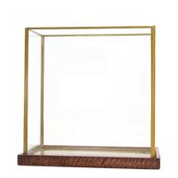 Dijk Natural Collections Kaarsenhouder Glas-goud-24x14.5x23.5cm