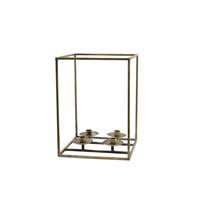 Dijk Natural Collections Metalen Dinerkaarshouder-goud-28x28x38cm