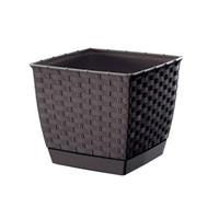 Shoppartners Bloempot Bloembak Ratolla Square 22x22x19cm Umber Bruin Prosperplast