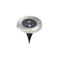 Shoppartners Solar Tuinlamp/prikspot Grondspot Op Zonne-energie 12 Cm Rvs - Buitenverlichting