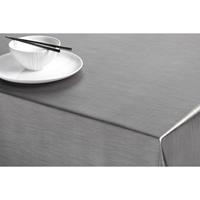 Bellatio Luxe Tafelzeil/tafelkleed Titanium Grijs Metallic Look 140 X 300 Cm - Tafelzeilen