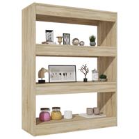 vidaXL Boekenkast/kamerscherm 80x30x103 cm bewerkt hout sonoma eiken