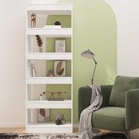 vidaXL Bücherregal/Raumteiler Weiß 60x30x166 cm Spanplatte 