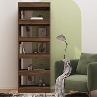 vidaXL Bücherregal/Raumteiler Braun Eiche 60x30x166 cm Spanplatte 