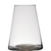 Shoppartners Transparante Home-basics Vaas/vazen Van Glas 24 X 17 Cm Donna - Vazen