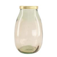 Dijk Natural Collections Vaas Gerecycled Glas-goud-18x28cm