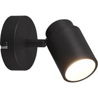 BES LED Led Wandspot - Trion Artion - Gu10 Fitting patwaterdicht Ip44 - Rond at Zwart - Aluminium