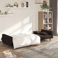 VidaXL Schlafsofa 2-Sitzer mit 2 Kissen Dunkelbraun Stoff 