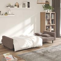 VidaXL Schlafsofa 2-Sitzer mit 2 Kissen Taupe Stoff 