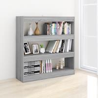 Vidaxl Bücherregal/raumteiler Grau Sonoma 100×30×103 Cm