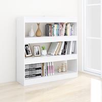 Vidaxl Bücherregal/raumteiler Hochglanz-weiß 100x30x103 Cm