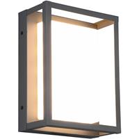 BES LED Led Tuinverlichting - Wandlamp Buitenlamp - Trion Witoll - 10.5w - Aanpasbare Kleur - Rechthoek at Antraciet -