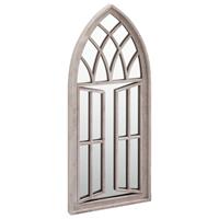 vidaXL Tuinspiegel 70x30 cm ijzer zandkleurig