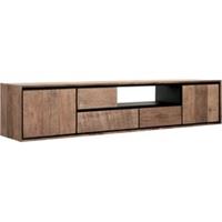 24Designs Metropole Hangend TV-Meubel Groot - B195 X H40 Cm - Teakhout