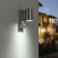 HOFTRONIC™ Mason wandlamp - 6000K daglicht wit - Bewegingsmelder en schemerschakelaar - RVS - IP44 spatwaterdicht - Spotlight voor binnen en buiten - RVS