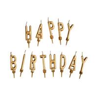 Butlers HAPPY BIRTHDAY Kerzen Set gold