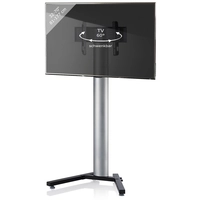 VCM TV-Standfuß LED Ständer Fernseh Standfuss Alu Glas Universal "Stadino Maxi" Universell Schwenkbar Drehbar VESA