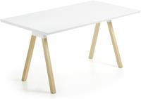 Kave Home Stick - Eetkamertafel - Wit - 80 x 90 cm