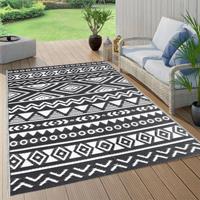 vidaXL Outdoor-Teppich Schwarz 120x180 cm PP 