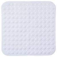 5Five Anti-slip badkamer douche/bad mat wit 54 x 54 cm vierkant - Badmatjes