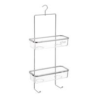 Transparenter Organizer aus Polypropylen zum Duschen mit zwei Tabletts EDM 01757