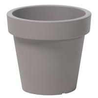 Prosperplast Basic plantenpot/bloempot kunststof dia 13.5 cm/hoogte 12 cm taupe voor binnen/buiten