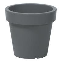 Prosperplast Basic plantenpot/bloempot kunststof dia 16 cm/hoogte 14.5 cm steengrijs voor binnen/buiten