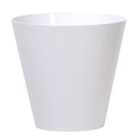 Prosperplast Plantenpot/bloempot kunststof dia 25 cm en hoogte 23 cm parel wit voor binnen/buiten