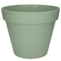 Eda Bloempot Toscane kunststof groen D20 x H17 cm - 3 liter - Bloempotten/plantenpotten