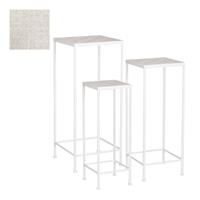 Mica Decorations Caprice Bijzettafel  H67 x Ø28 cm  Ijzer  Wit