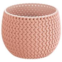 Prosperplast Plantenpot/bloempot kunststof dia 24 cm en hoogte 16 cm in het zalm roze voor binnen/buiten