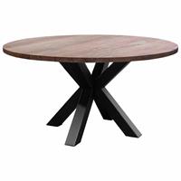 HomingXL Boomstamtafel rond massief Acacia | 150 cm | Bladdikte 4 cm | Matrixpoot