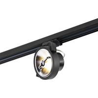 qazqa LED 3-Phasen-Schienenstrahler schwarz 15W 2700K inkl. AR111- Expert - Schwarz