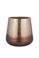 Ptmd Collection Nouska Bloempot  48 x 48 x 48 cm  Aluminium  Goud