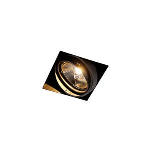 qazqa Einbaupunkt schwarz 1-Licht GU10 AR111 Trimless - Oneon - Schwarz