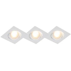 QAZQA 3er Set Einbaustrahler inkl. LED 3-stufig dimmbar - Miu